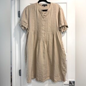 Quince | Dresses | Quince 0 European Linen Short Sleeve Swing Dress Womens  Xl Light Relaxed Fit | Poshmark